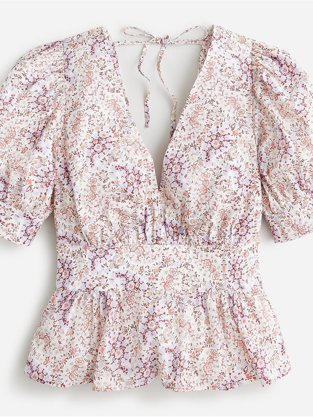 J CREW Puff-sleeve V-neck top in Ratti® paisley garden